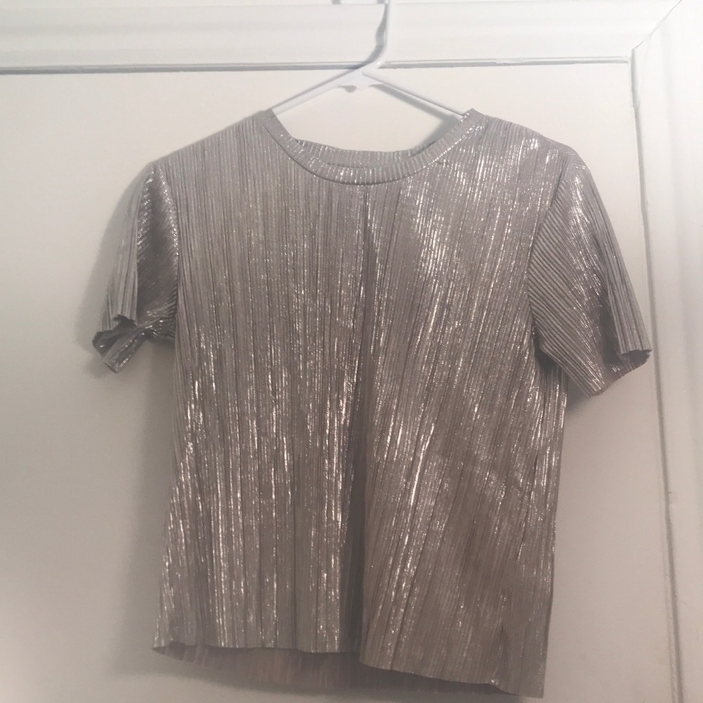 Metallic gold t shirt